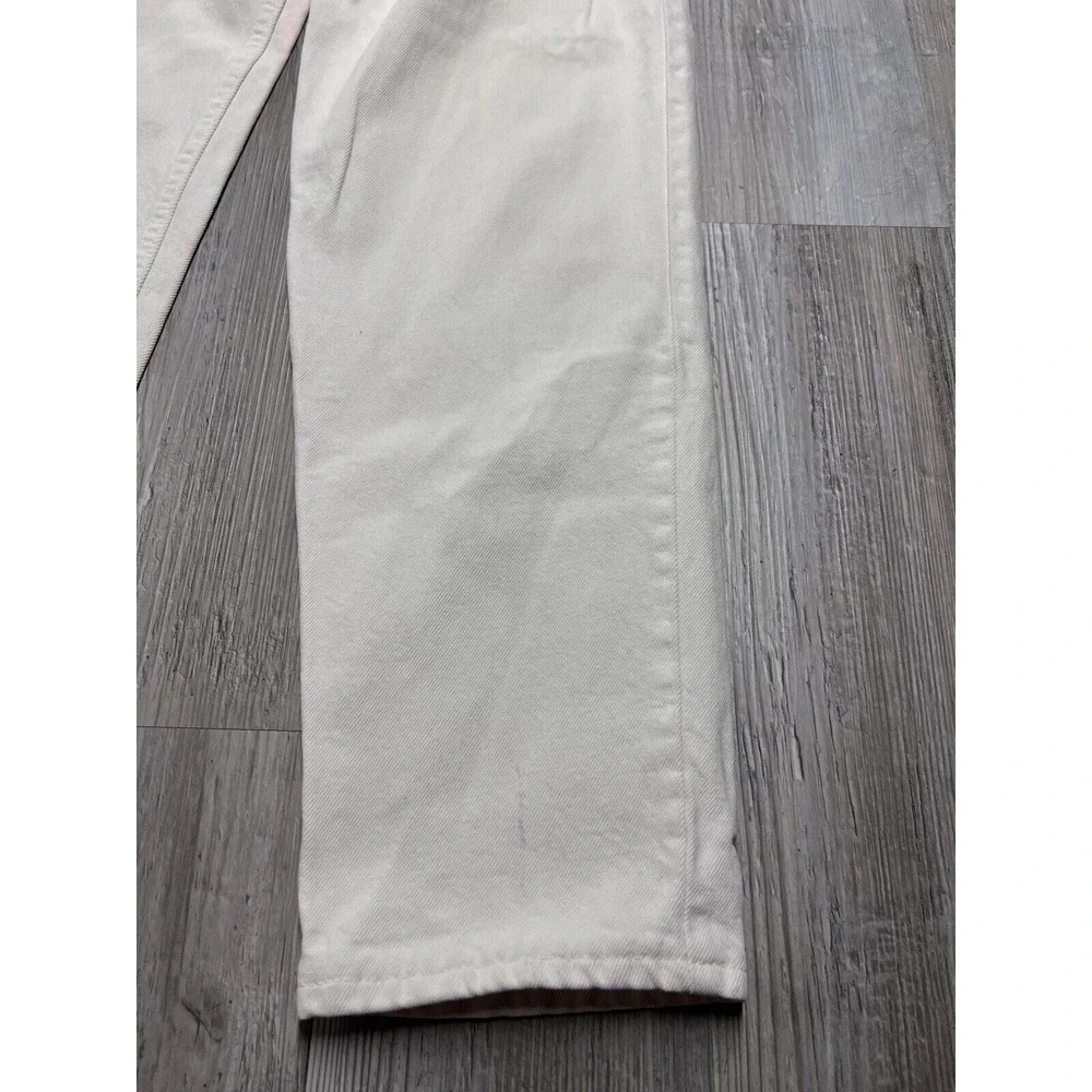 Vintage GAP Womens White Jeans Made In USA 80s 90s Denim Tapered Leg Size 31sx30